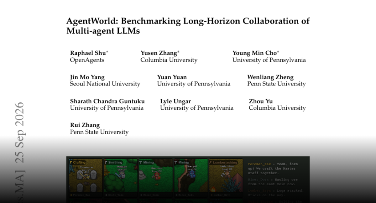 AgentWorld exposes gaps in long-horizon collaboration